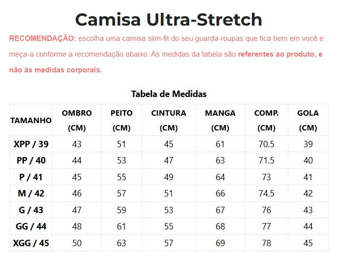 Camisa Ultra Stretch - Anti Amassado